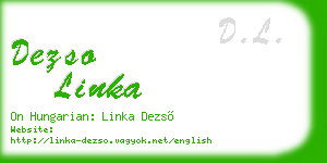 dezso linka business card